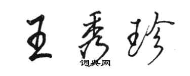 駱恆光王秀珍行書個性簽名怎么寫