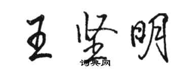 駱恆光王堅明行書個性簽名怎么寫