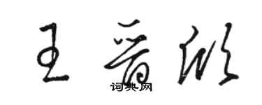 駱恆光王晉欣草書個性簽名怎么寫