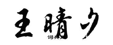 胡問遂王晴夕行書個性簽名怎么寫