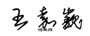 朱錫榮王嘉巍草書個性簽名怎么寫