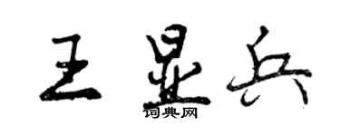 曾慶福王顯兵行書個性簽名怎么寫