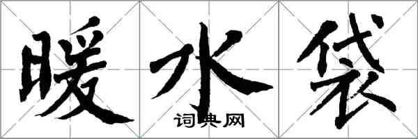 翁闓運暖水袋楷書怎么寫