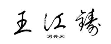 梁錦英王江鑄草書個性簽名怎么寫