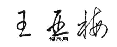 駱恆光王亞梅草書個性簽名怎么寫