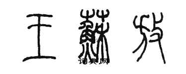 陳墨王蘇放篆書個性簽名怎么寫