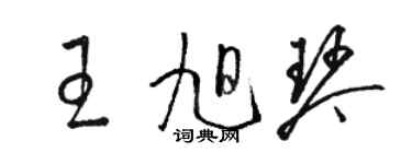 駱恆光王旭琴草書個性簽名怎么寫