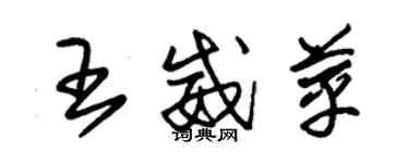 朱錫榮王威苹草書個性簽名怎么寫