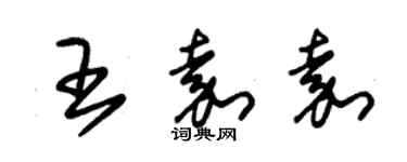 朱錫榮王嘉嘉草書個性簽名怎么寫