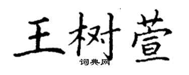 丁謙王樹萱楷書個性簽名怎么寫