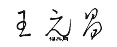 駱恆光王元昌草書個性簽名怎么寫