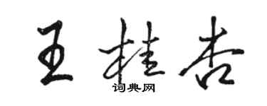 駱恆光王桂杏行書個性簽名怎么寫