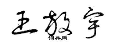 曾慶福王放宇草書個性簽名怎么寫