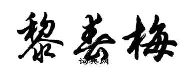 胡問遂黎春梅行書個性簽名怎么寫