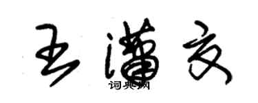 朱錫榮王瀟夏草書個性簽名怎么寫