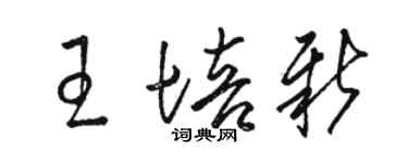 駱恆光王培新草書個性簽名怎么寫