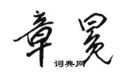 駱恆光章冕行書個性簽名怎么寫