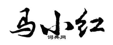 胡問遂馬小紅行書個性簽名怎么寫
