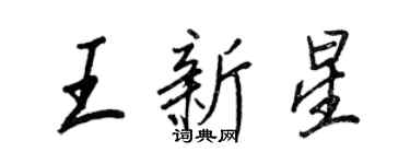 王正良王新星行書個性簽名怎么寫