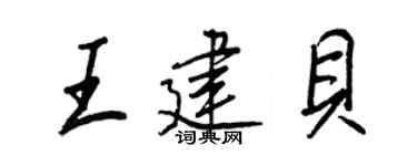 王正良王建貝行書個性簽名怎么寫