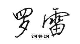 駱恆光羅雷行書個性簽名怎么寫