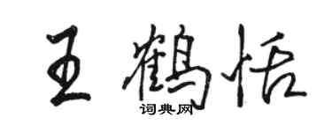 駱恆光王鶴恬行書個性簽名怎么寫