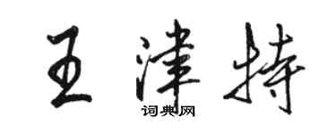 駱恆光王津特行書個性簽名怎么寫