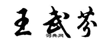 胡問遂王武芬行書個性簽名怎么寫