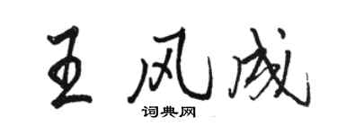 駱恆光王風成行書個性簽名怎么寫