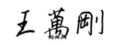 王正良王萬剛行書個性簽名怎么寫