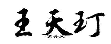 胡問遂王天玎行書個性簽名怎么寫