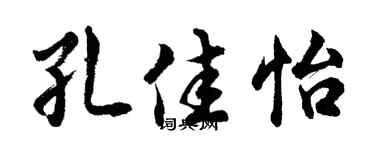 胡問遂孔佳怡行書個性簽名怎么寫