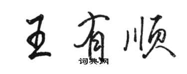 駱恆光王有順行書個性簽名怎么寫