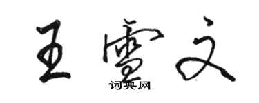 駱恆光王雪文行書個性簽名怎么寫