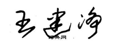 朱錫榮王建淨草書個性簽名怎么寫