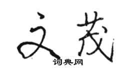 駱恆光文茂行書個性簽名怎么寫