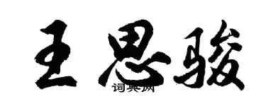 胡問遂王思駿行書個性簽名怎么寫