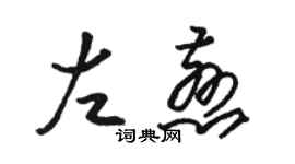 駱恆光左慈草書個性簽名怎么寫