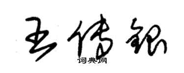 朱錫榮王傳銀草書個性簽名怎么寫