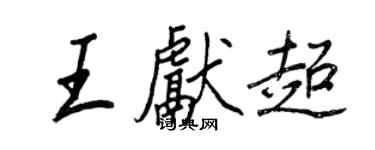 王正良王獻超行書個性簽名怎么寫