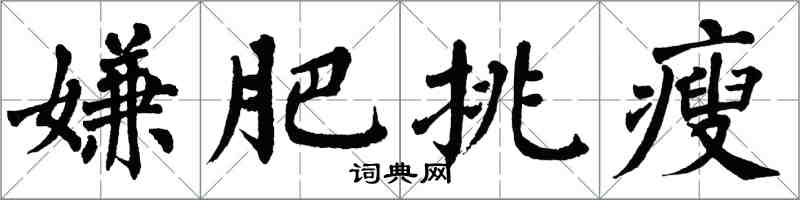 翁闓運嫌肥挑瘦楷書怎么寫