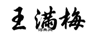 胡問遂王滿梅行書個性簽名怎么寫