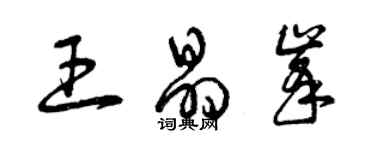 曾慶福王晶峰草書個性簽名怎么寫