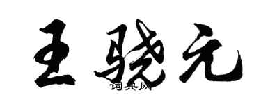 胡問遂王驍元行書個性簽名怎么寫