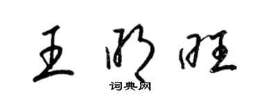 梁錦英王明旺草書個性簽名怎么寫