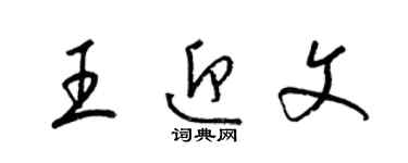 梁錦英王迎文草書個性簽名怎么寫