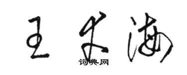 駱恆光王幸海草書個性簽名怎么寫