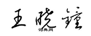 梁錦英王曉鍾草書個性簽名怎么寫