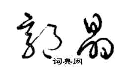 曾慶福郭晶草書個性簽名怎么寫