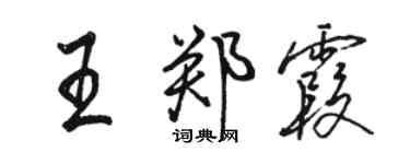 駱恆光王鄭霞行書個性簽名怎么寫